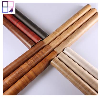 Natural Wood 3d Wall Paper Rolls Pvc Self Adhesive Bathroom Wallpaper Removable Film For Home